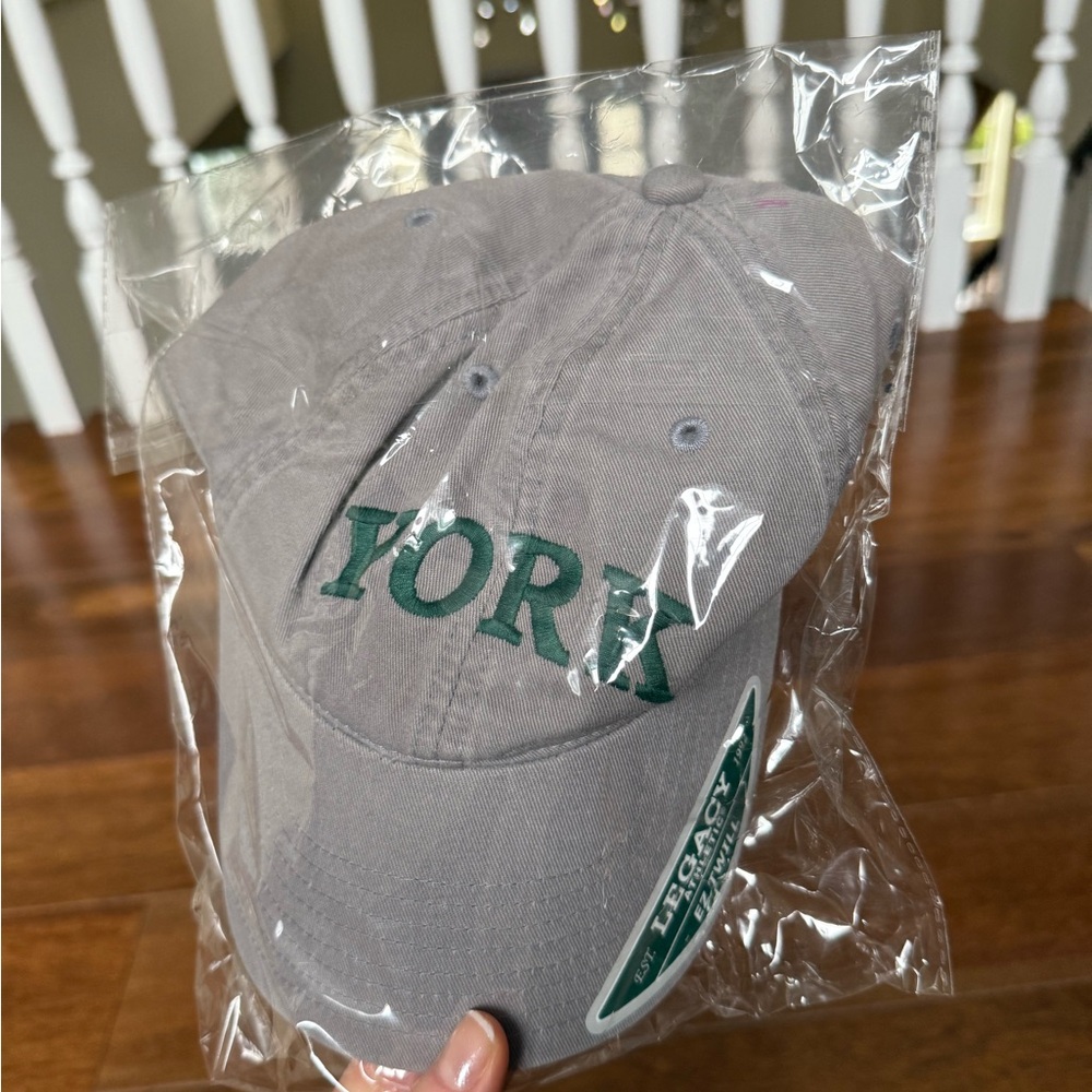 York College, YCP , Gray Cap with Green Embroidery